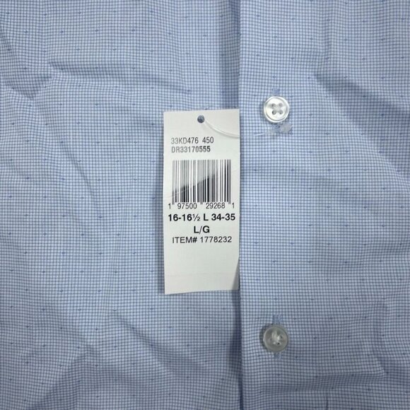 Calvin Klein Mens Wrinkle Free Stretch Dress Shirt L 16-16.5 a0019 - Picture 2 of 8